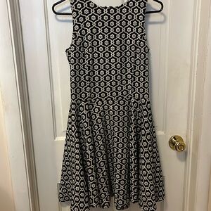 Cynthia Rowley Black and Cream Patterned Dress